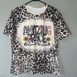 SHEIN Leopard Print “Amazing Grace” Women’s Shirt (Previously Owned)